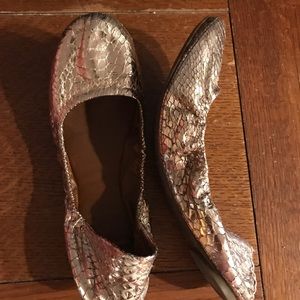 Lucky brand gold(ish) slip ons